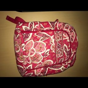 Red and pink backpack